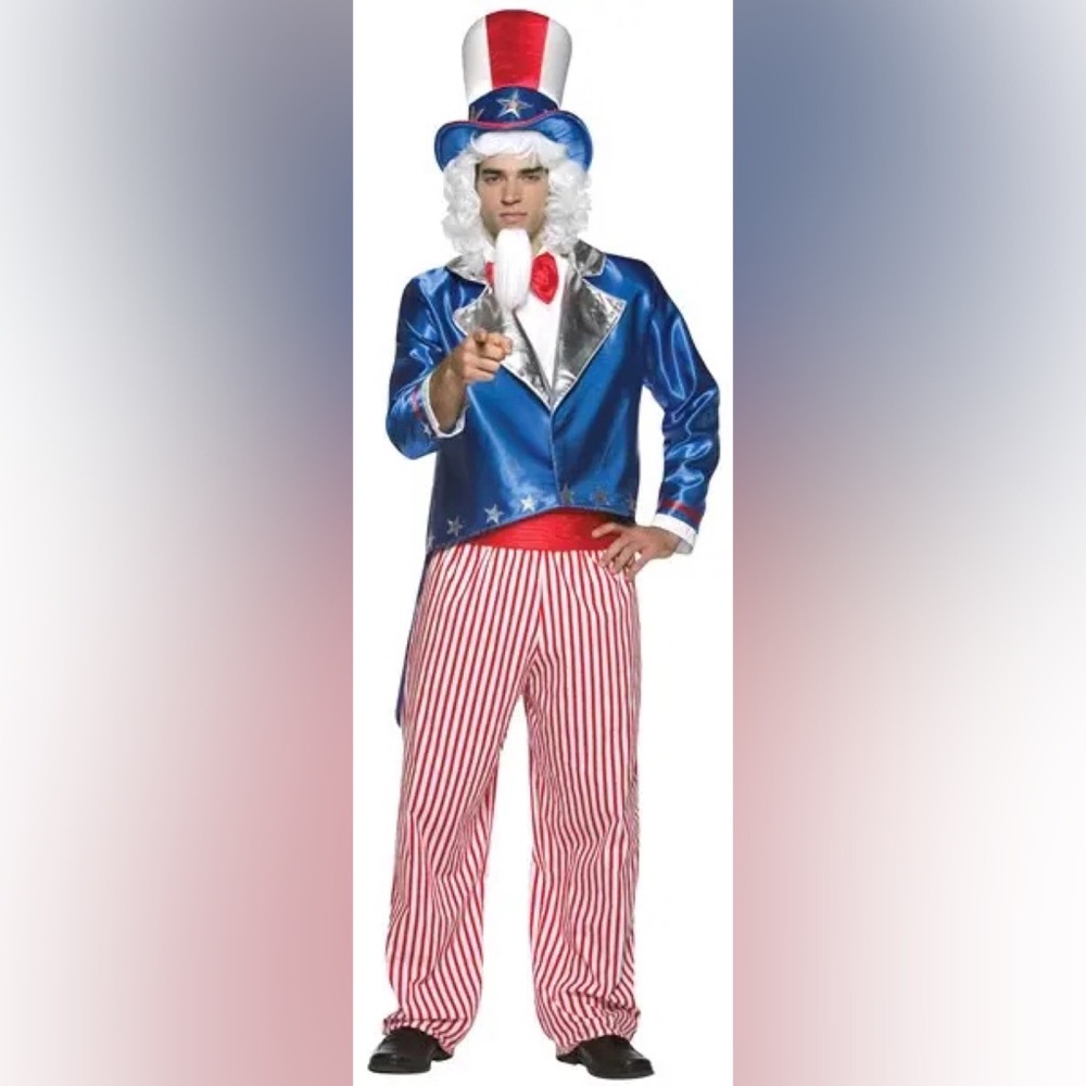 4th of July Aunt Samantha Metallic Sequin USA Patriotic Tutu Costume - Picture 6 of 7
